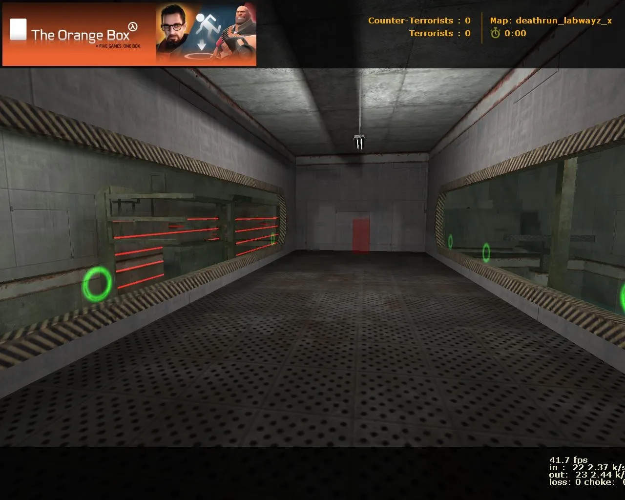 Скриншот  deathrun_labwayz_x для CS 1.6: карта Deathrun, точки за команду, .nav для ботов и оптимизация