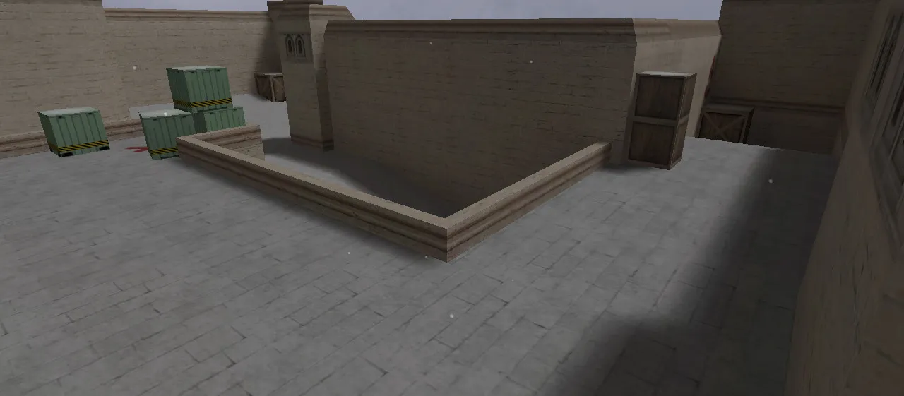 Скриншот  de_dust2_long_winter_csco — зимний DE Dust2 для CS 1.6: точки, раунды, боты (.nav) и оптимизация wpoly/epoly