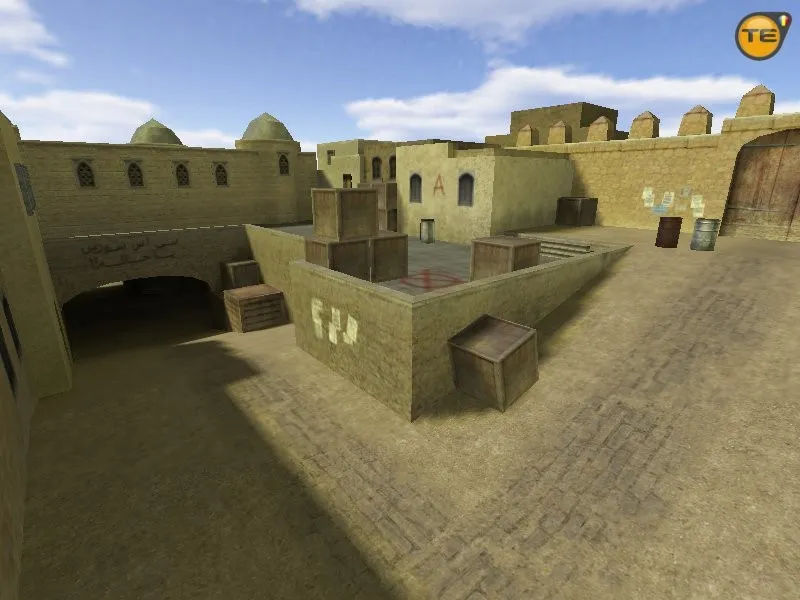 Скриншот Карта «css_dust2» для CS 1.6: баланс сторон, тактика на A/B, .nav для ботов, оптимизация wpoly/epoly