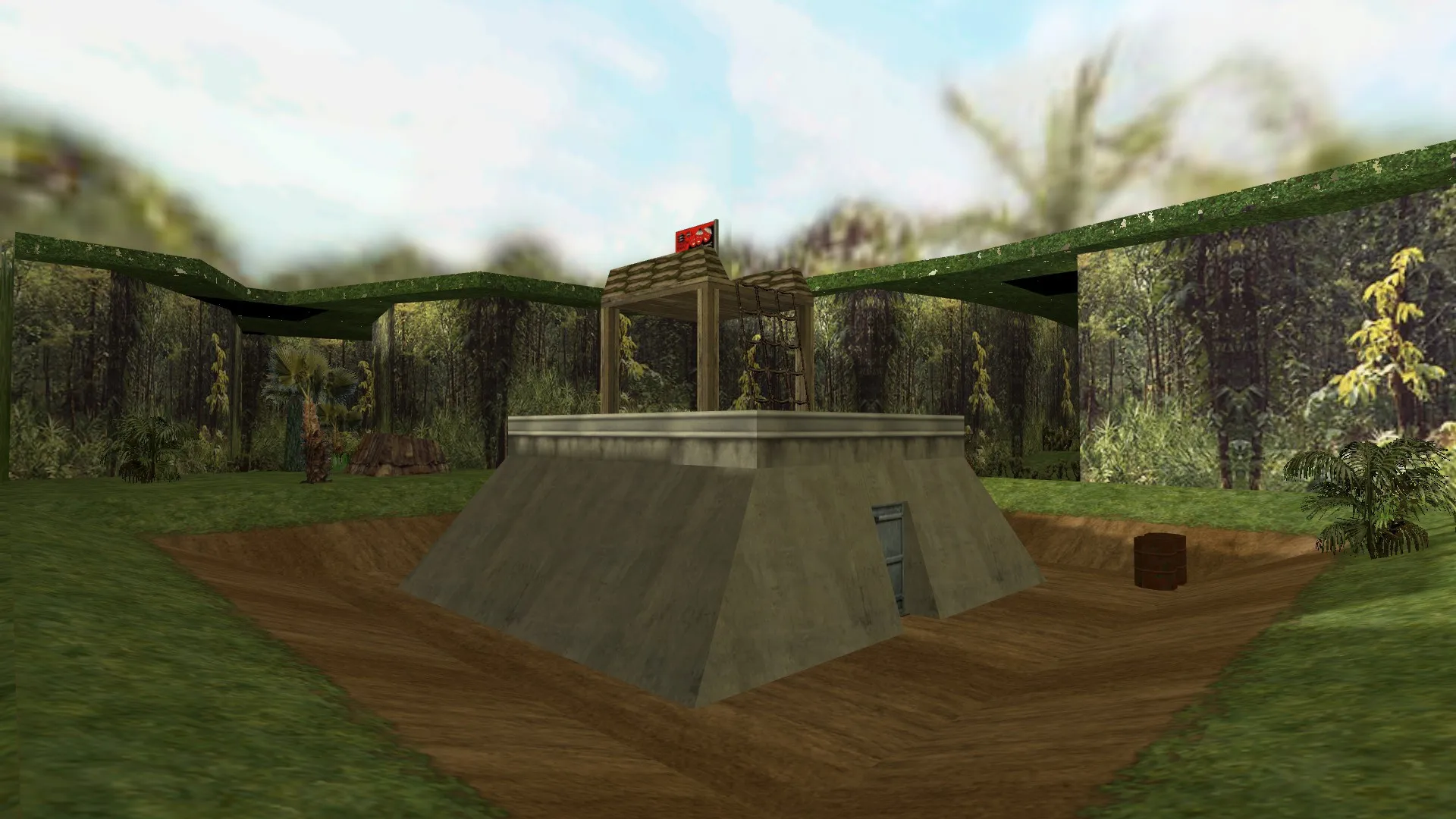 Скриншот  cc_junglebase — DE карта для CS 1.6: точки, маршруты, .nav и оптимизация wpoly/epoly