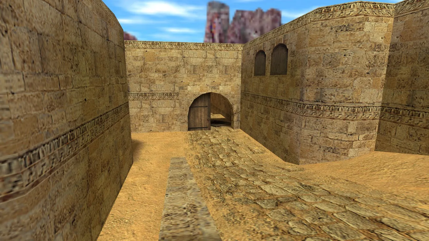 Скриншот  Карта de_dust2_2018 для CS 1.6: баланс сторон, точки, .nav и оптимизация wpoly/epoly