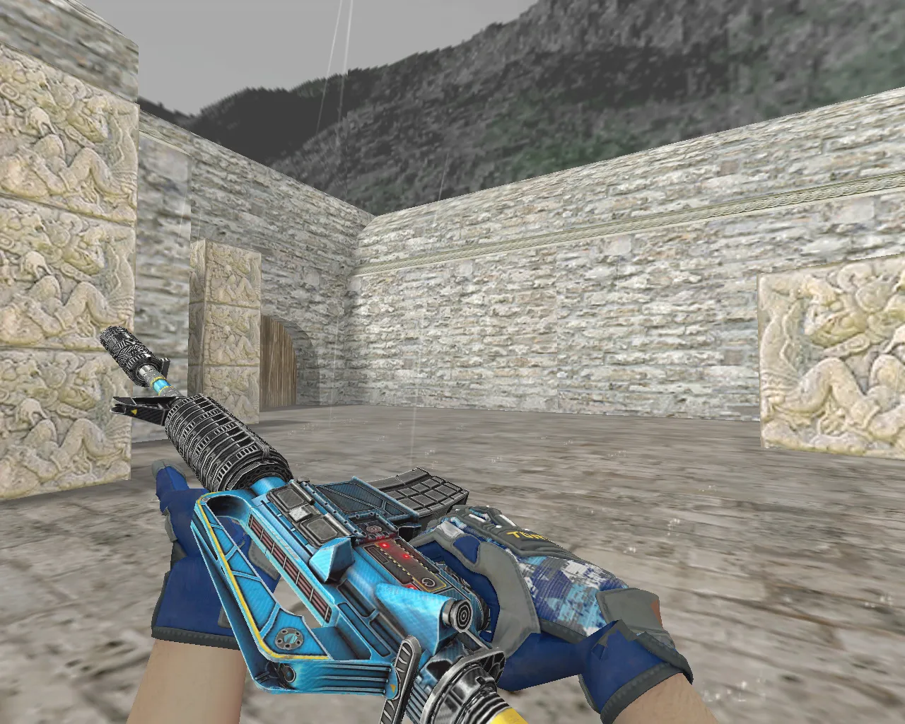 Скриншот М4А1 «Панель управления» (Control Panel) для CS 1.6 — v_m4a1, p_m4a1, w_m4a1, звуки, анимации осмотра