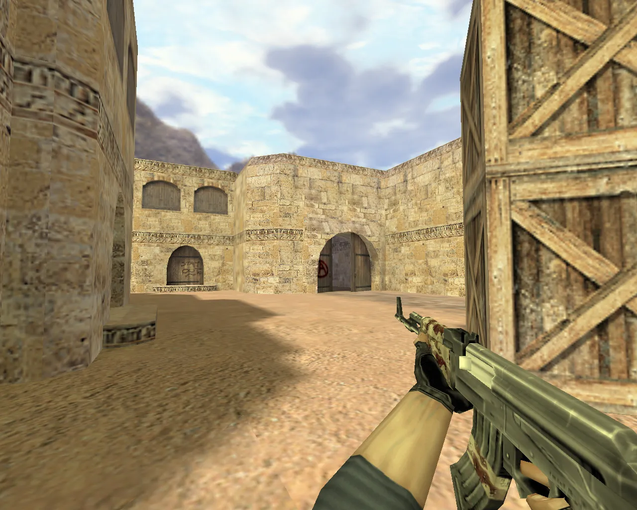 Скриншот Модель «АК-47 Пустынный камуфляж» для CS 1.6