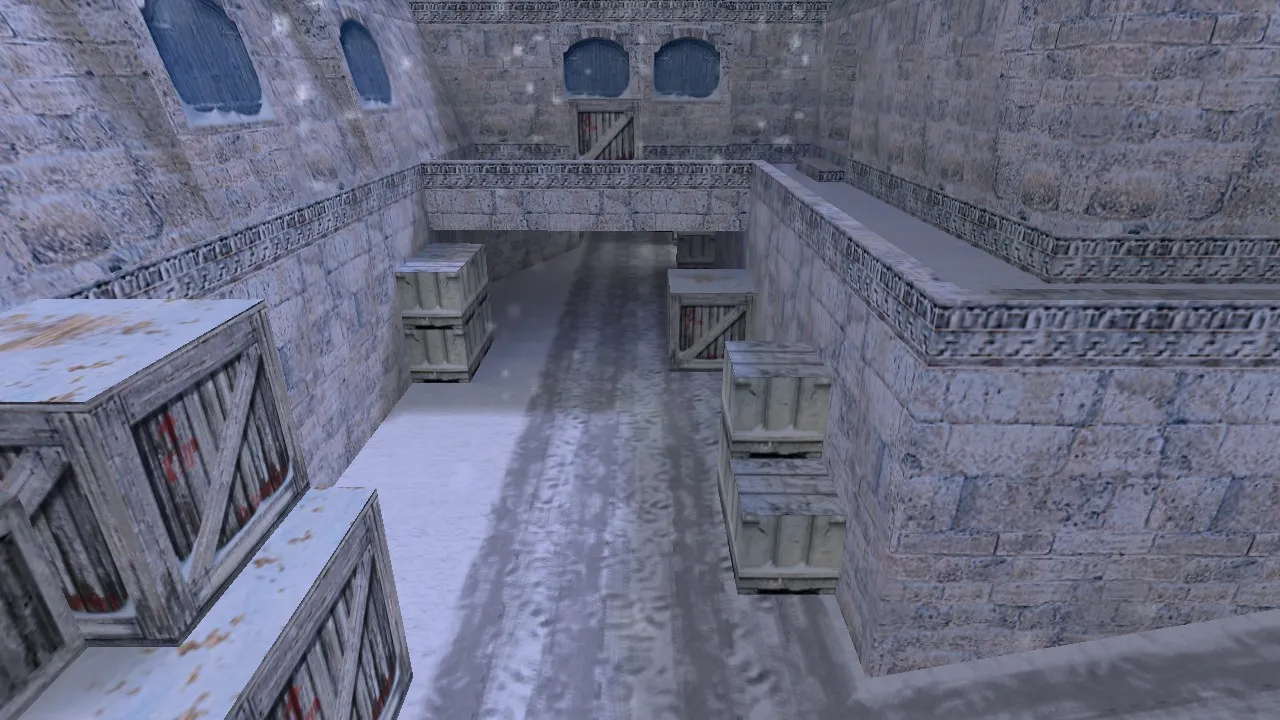 Скриншот  Карта de_winterdust для CS 1.6 - Тактический геймплей и баланс