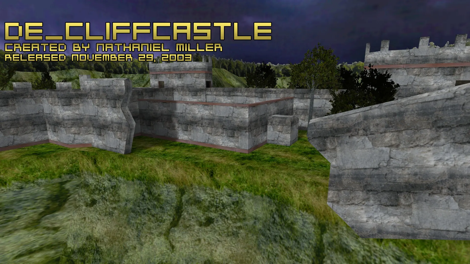 Скриншот de_cliffcastle для CS 1.6: обзор карты, точки, прохождение, .nav и оптимизация