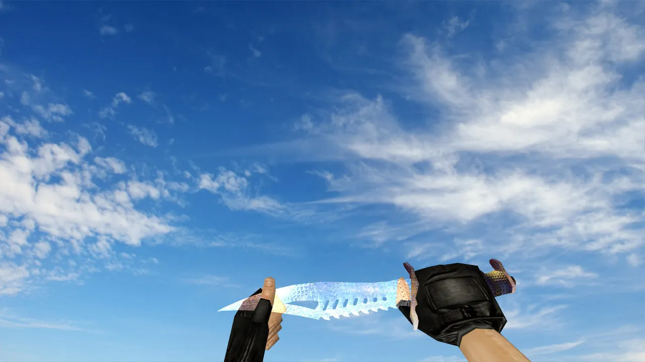 Скриншот Модель ножа «Nautilus Glass» v_ модели для CS 1.6: звуки, анимация осмотра, качество текстур