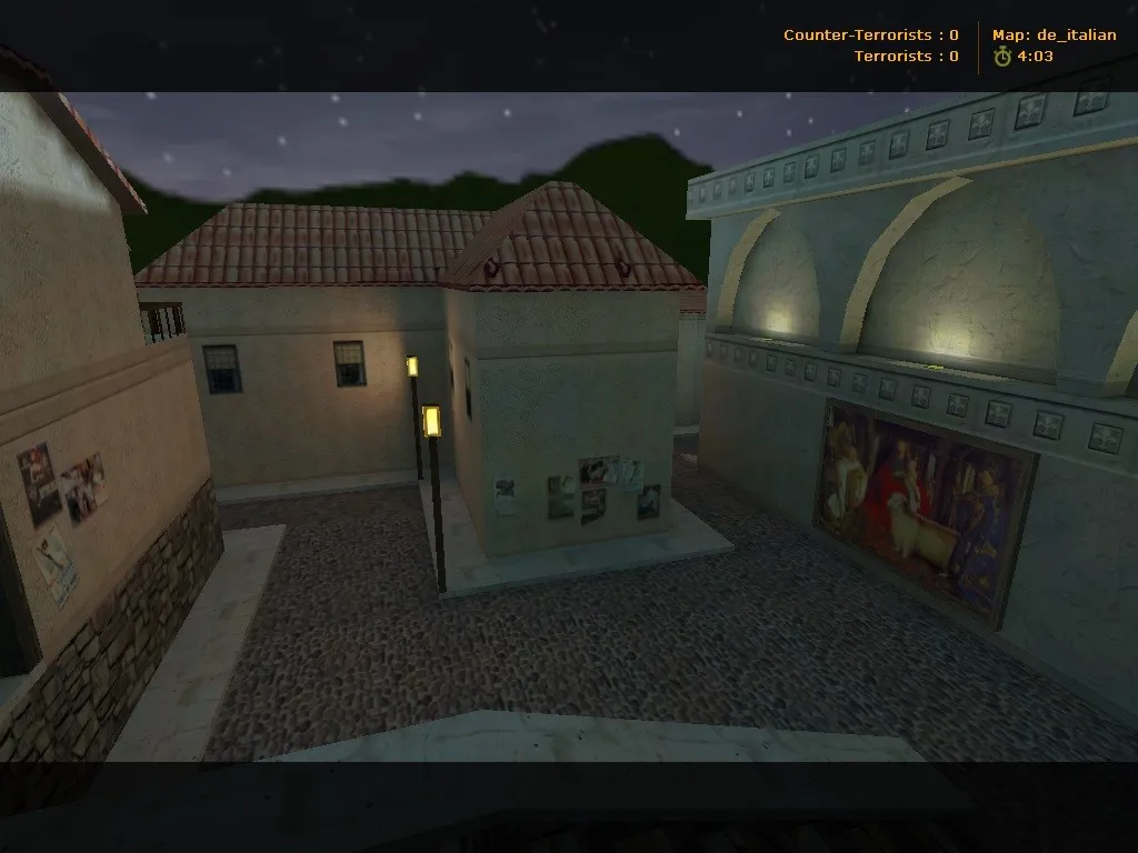 Скриншот Карта de_italian для CS 1.6: Тактики и особенности