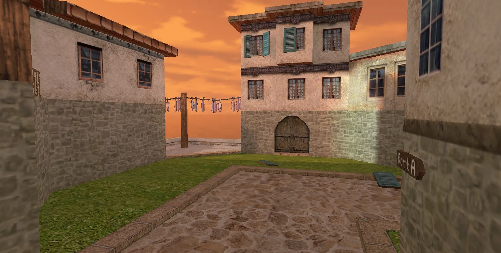 Скриншот  Карта de_mediterranee для CS 1.6 – тактические особенности и детали