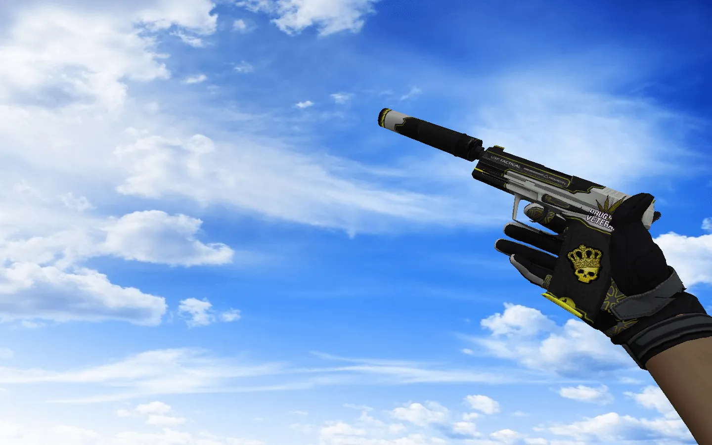 Скриншот  Пак скинов с ☆ Мотоциклетными перчатками «Затмение» для CS 1.6: v_, p_, w_ модели, анимация осмотра и замена звуков