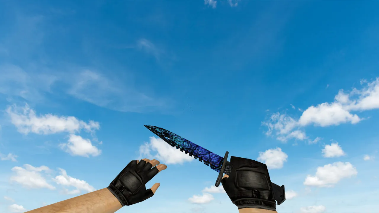 Скриншот Модель ножа v_, p_, w_ «Штык-нож М9 Water BreakOut» для CS 1.6: звуки, анимация осмотра, текстуры