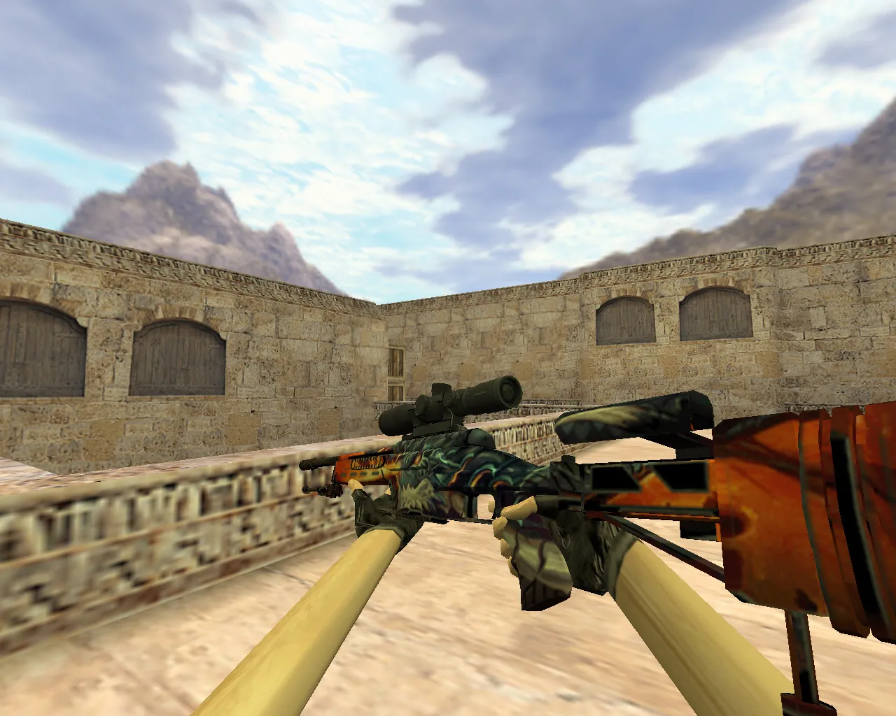 Скриншот Модель «SSG-08 Пламя дракона» для CS 1.6 — Идеальная замена