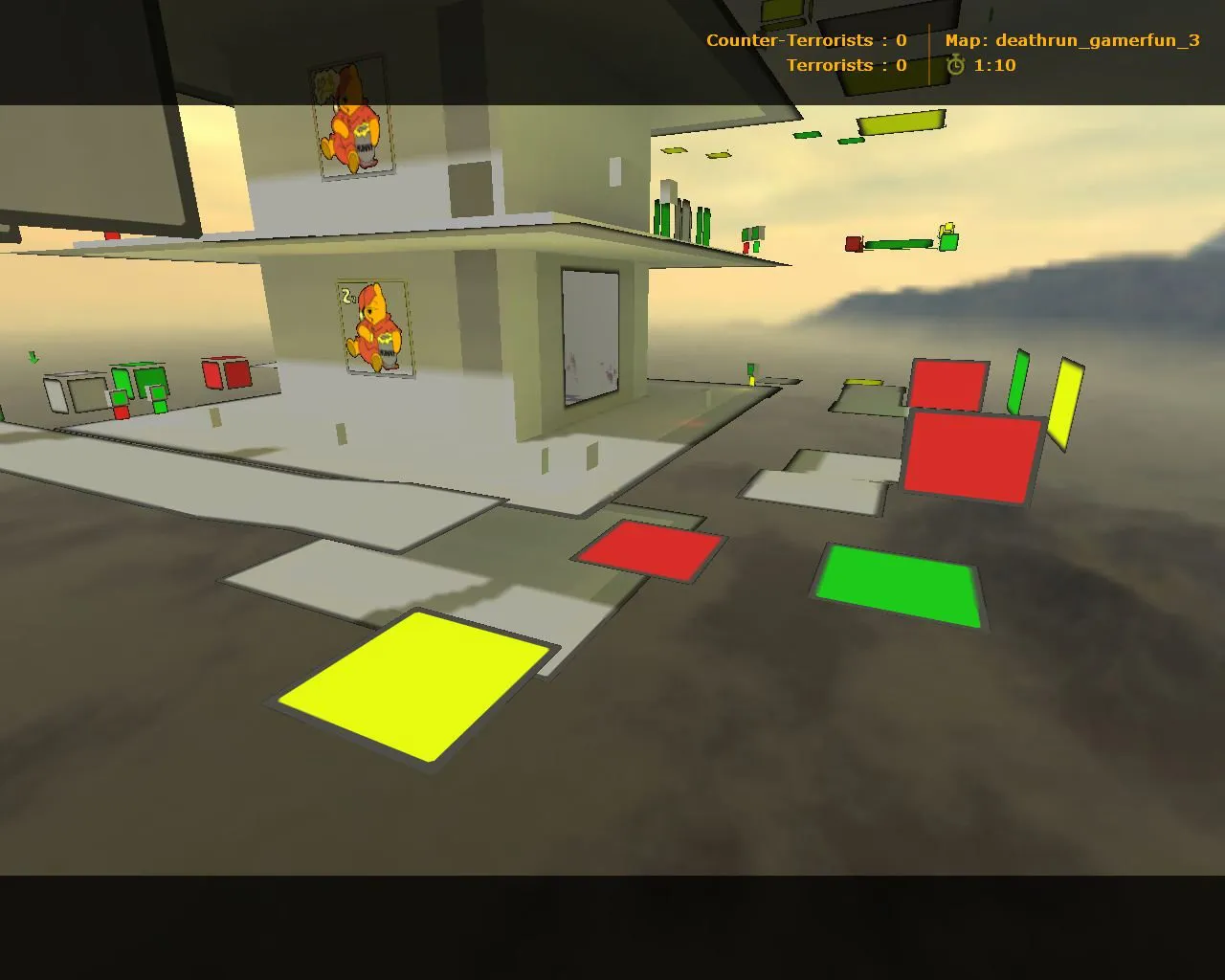 Скриншот  deathrun_gamerfun_3 для CS 1.6: тайминги ловушек, точки за CT/T, оптимизация и .nav для ботов