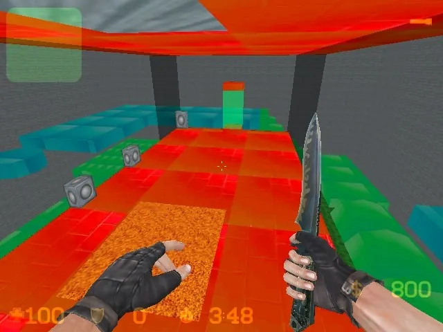 Скриншот  deathrun_impossible для CS 1.6: карта deathrun, точки, раунды и настройка ботов