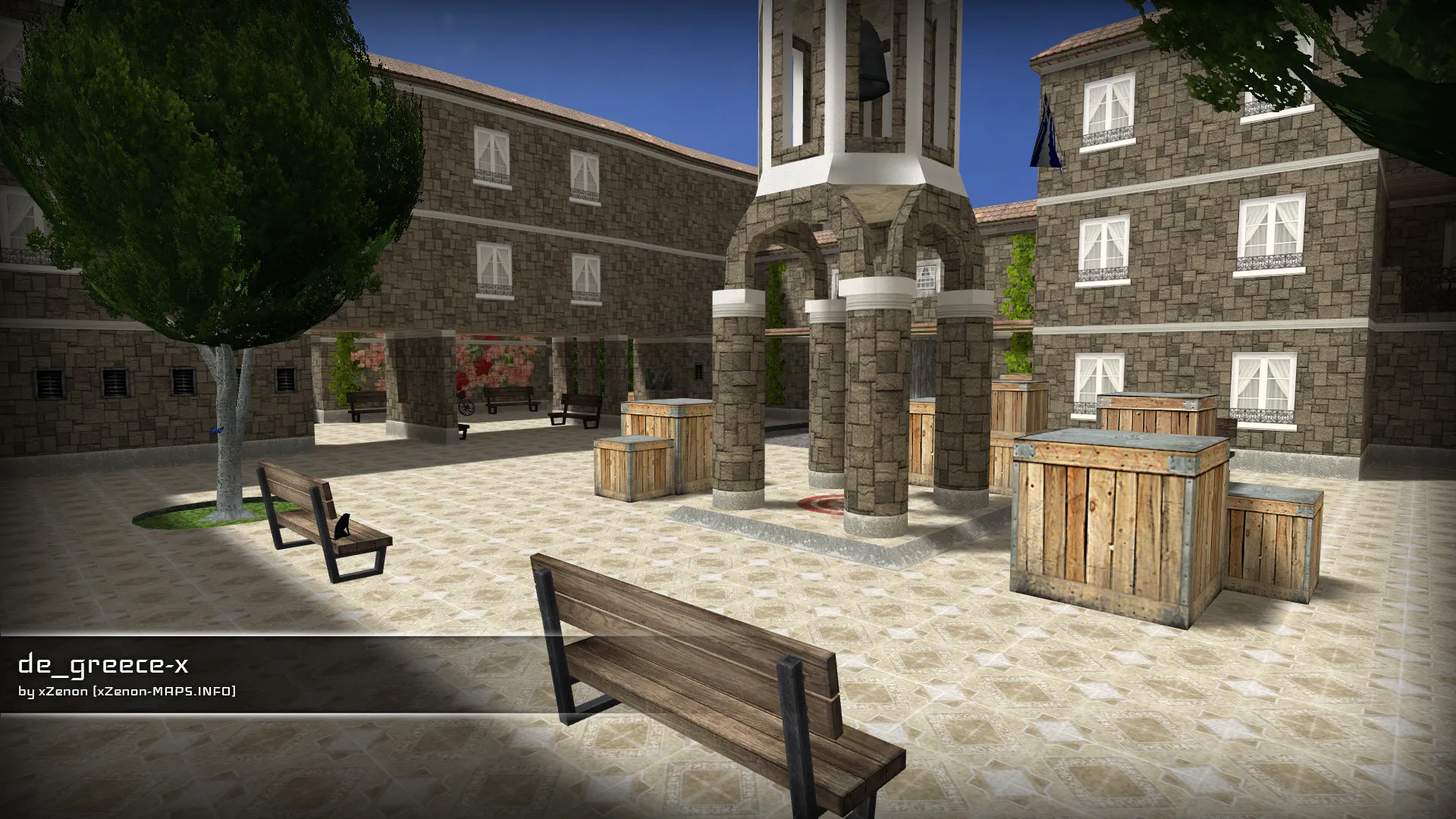 Скриншот  de_greece-x_b1 для CS 1.6: карта, навигация ботов, оптимизация и тактика за стороны