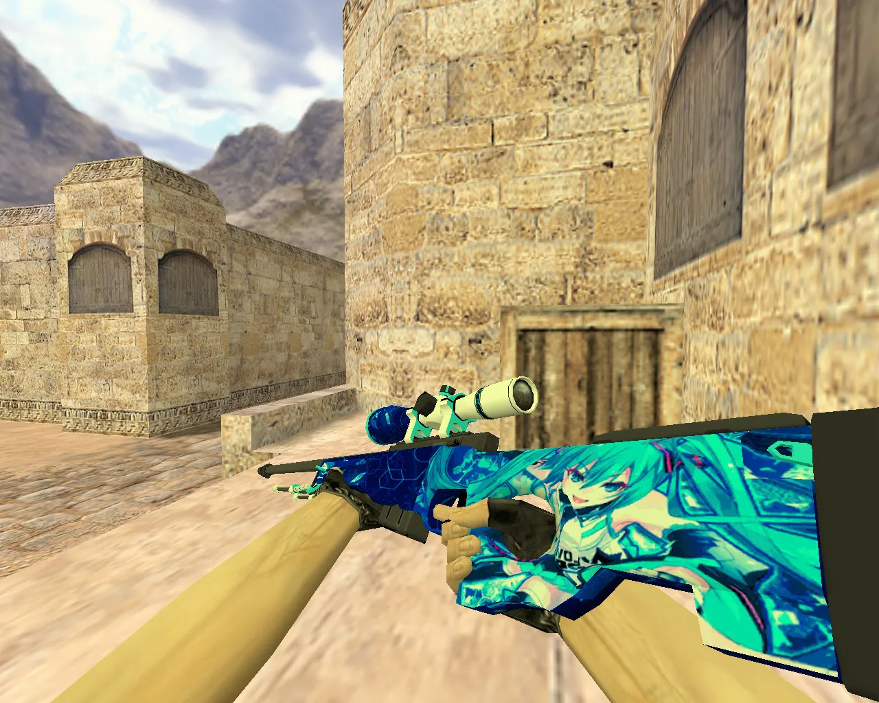 Скриншот Модель AWP Мику для CS 1.6 – уникальный скин для оружия