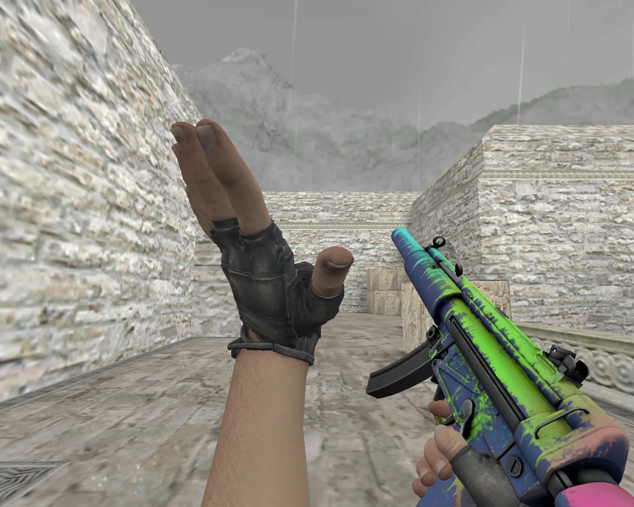 Скриншот MP5 «Фосфор» для CS 1.6 - Яркий скин для выделения на поле боя