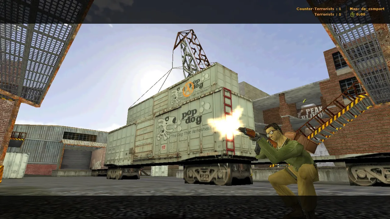 Скриншот de_csmport карта для CS 1.6: баланс сторон, точки, .nav для ботов и оптимизация wpoly/epoly