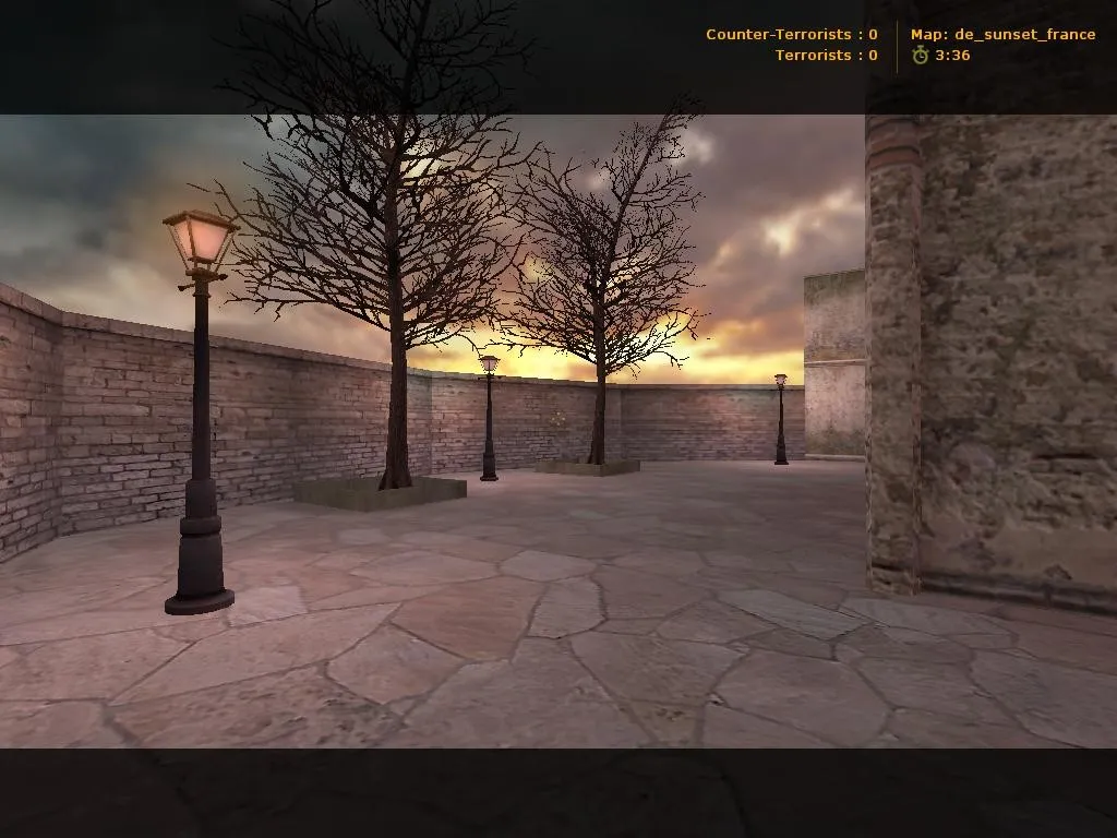 Скриншот  Карта de_sunset_france для CS 1.6 - Тактическое превосходство на новом уровне
