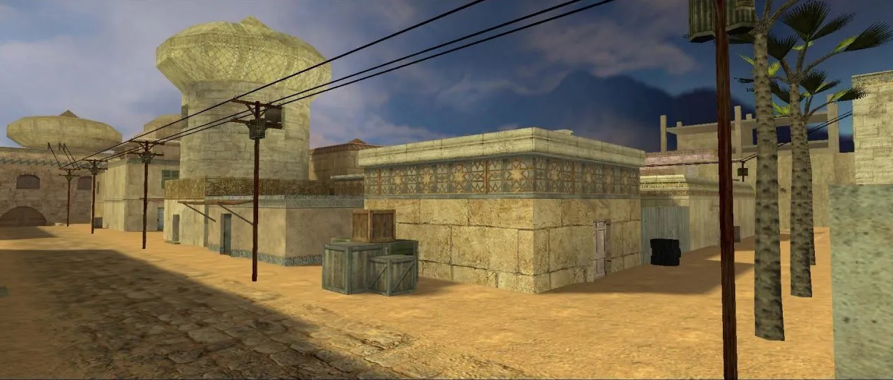 Скриншот de_dustall карта для CS 1.6: точки, баланс сторон, .nav для ботов и оптимизация wpoly/epoly