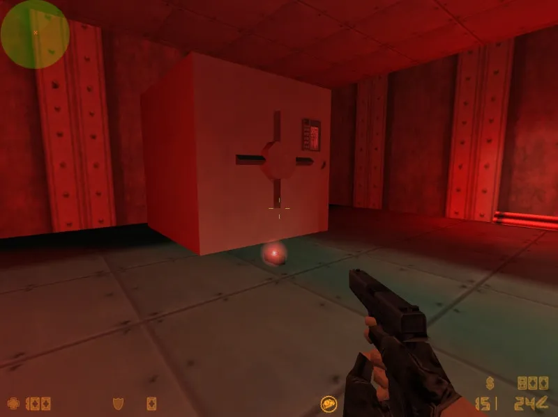 Скриншот  de_bank2 для CS 1.6: тактика, баланс сторон, .nav для ботов и оптимизация под стабильный FPS