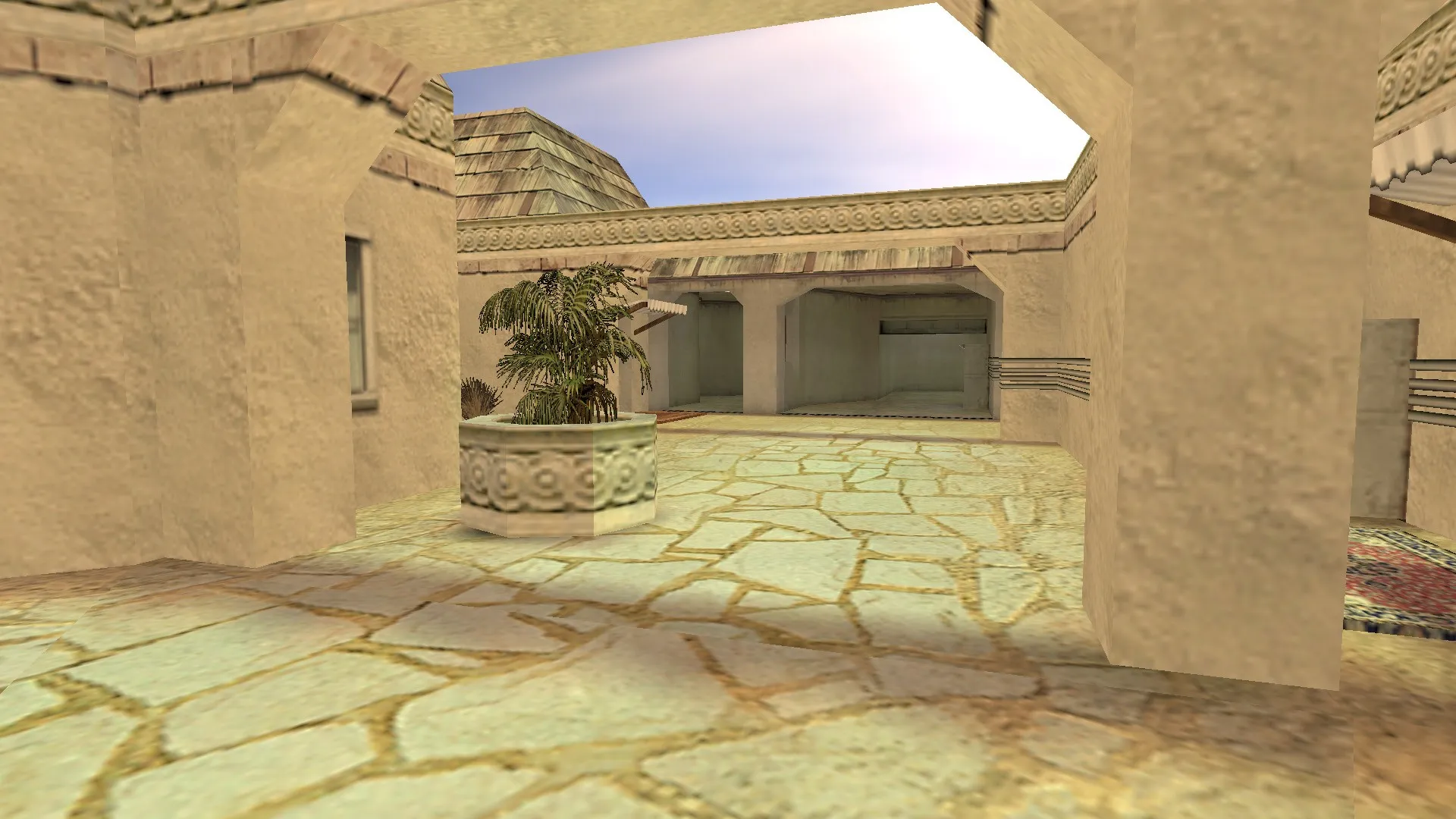 Скриншот Карта de_abou для CS 1.6: точки, маршруты, .nav для ботов и настройки для стабильного FPS