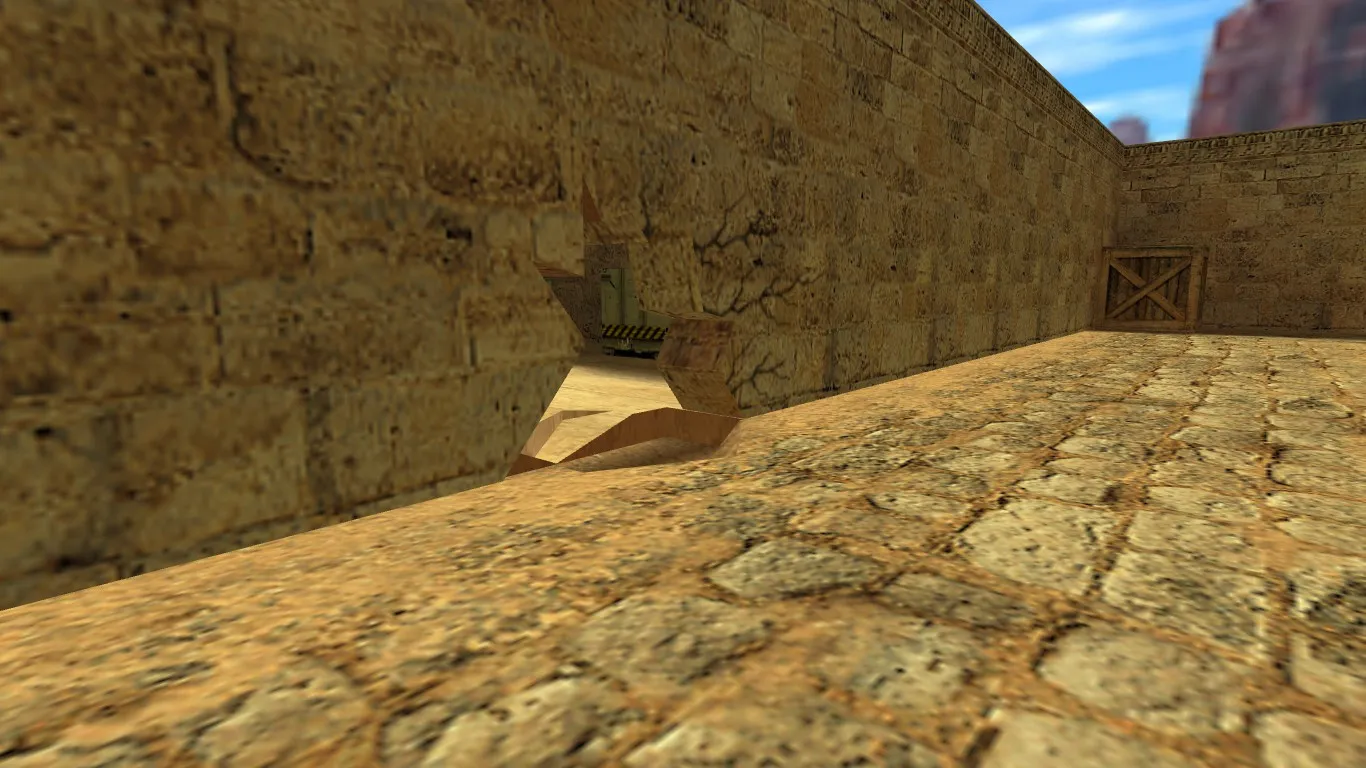 Скриншот  Карта de_dust2_2018 для CS 1.6: баланс сторон, точки, .nav и оптимизация wpoly/epoly