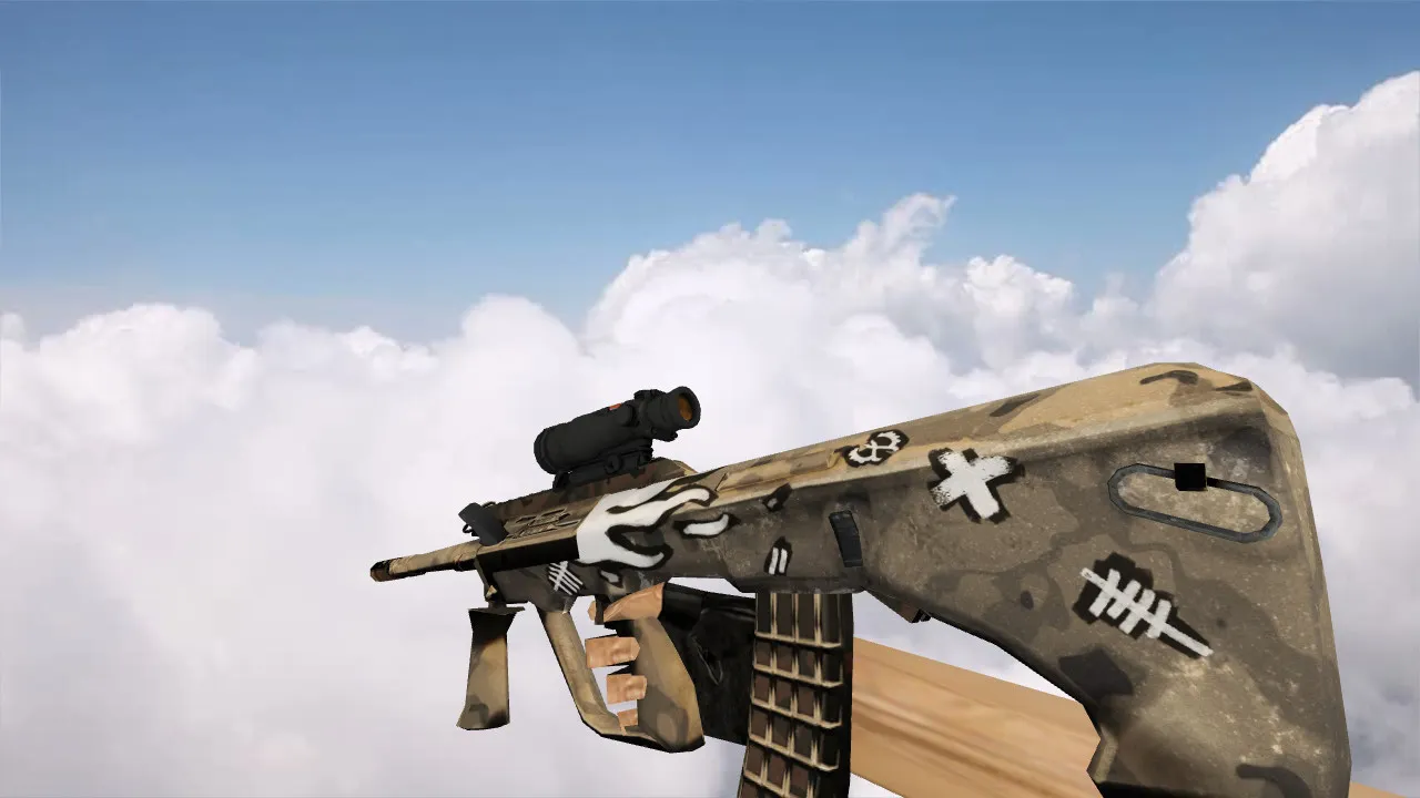 Скриншот Модель AUG Desert Revolt для CS 1.6 - Качественная замена