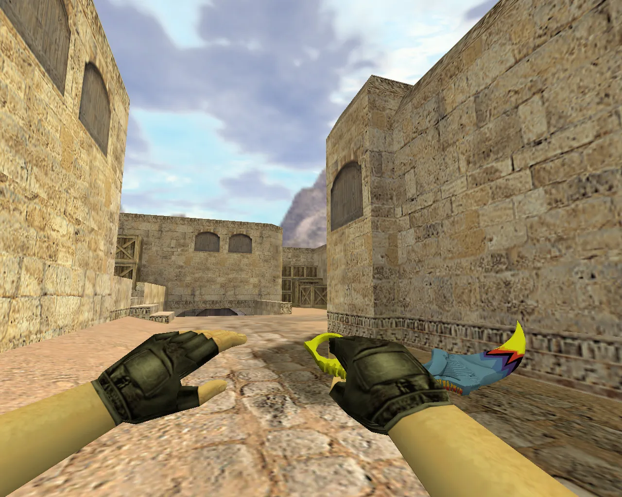 Скриншот Модель v_ и p_ «Керамбит Неразрывность» для CS 1.6: нож, звуки, анимация и качество текстур