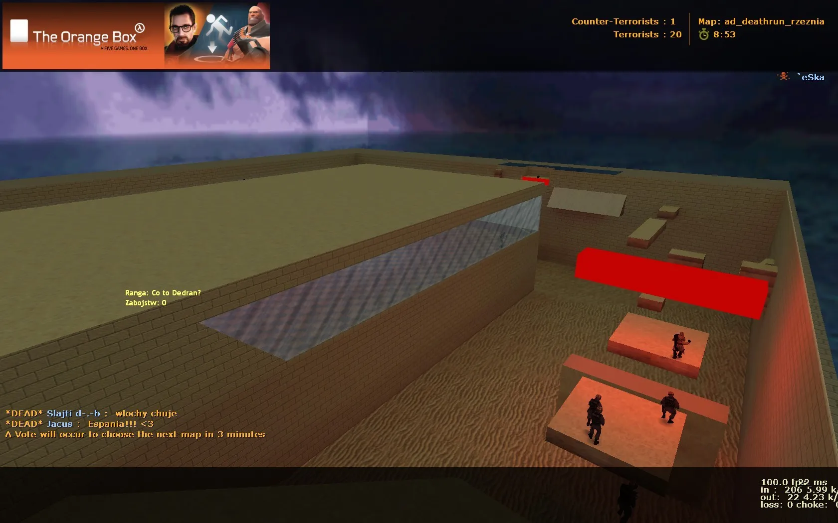 Скриншот  ad_deathrun_rzeznia — Deathrun карта для CS 1.6: точки, маршруты и настройка сервера