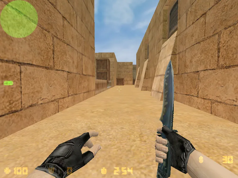 Скриншот  Карта de_fcs_2vs2 для CS 1.6: баланс сторон, точки, .nav для ботов и оптимизация wpoly/epoly