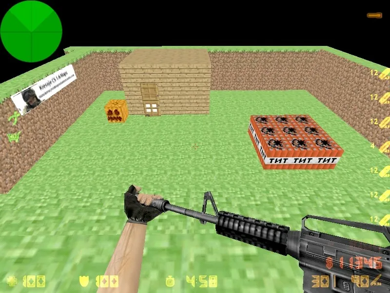 Скриншот  Карта de_minecraft_2012 для CS 1.6: Тактика и особенности