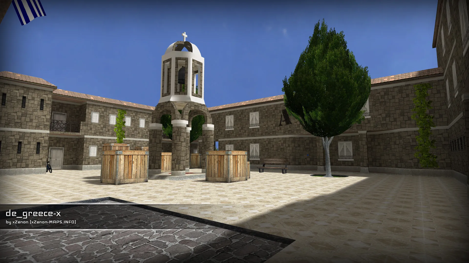 Скриншот  de_greece-x_b1 для CS 1.6: карта, навигация ботов, оптимизация и тактика за стороны