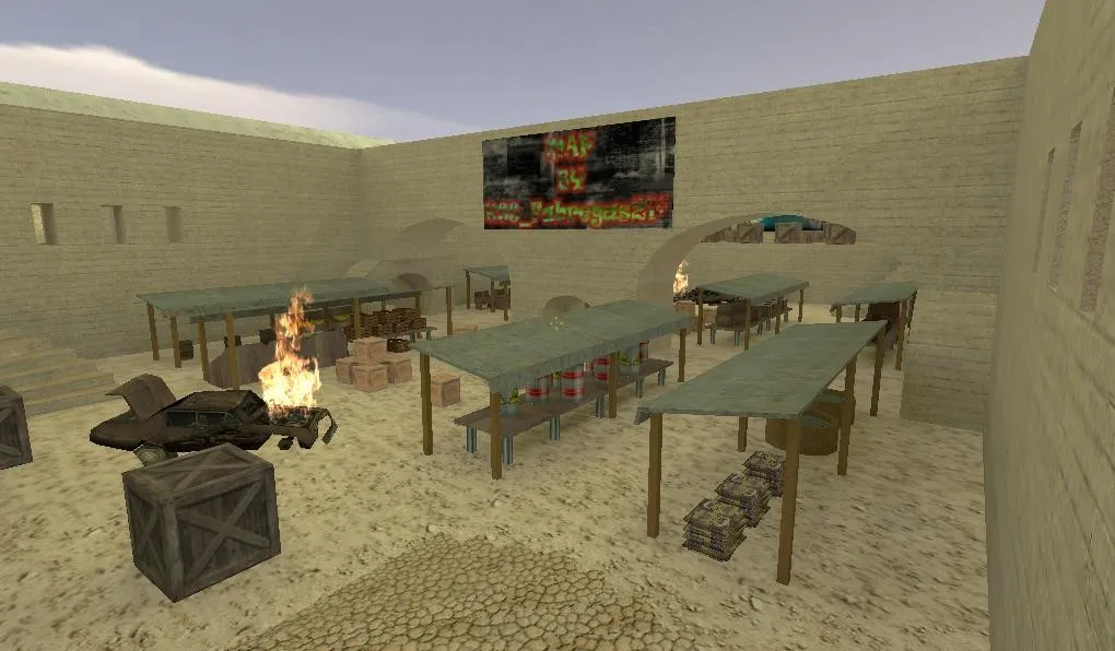 Скриншот  Карта de_fabrestore для CS 1.6: точки, раундовые схемы, .nav для ботов и оптимизация