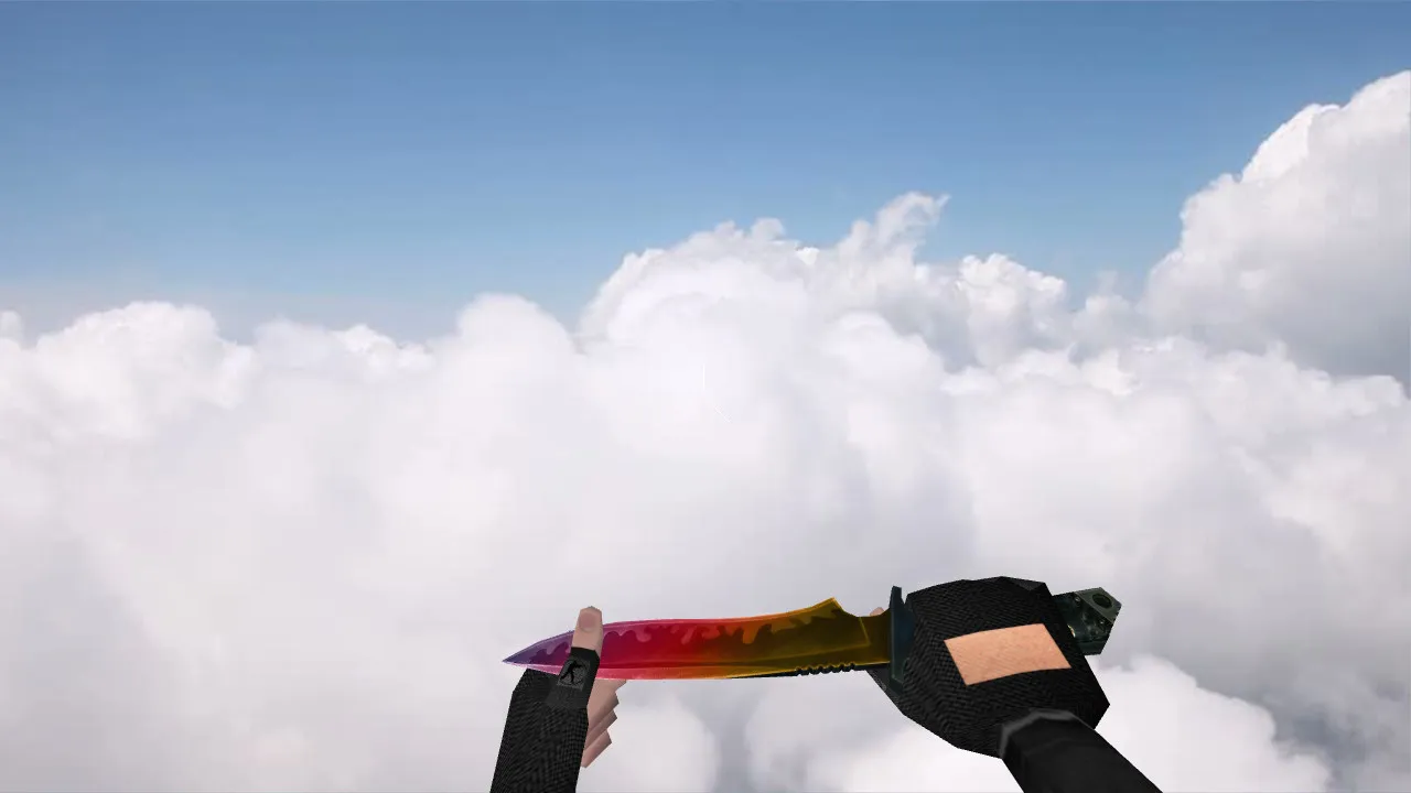 Скриншот Модель «Default Knife Faded» v_knife для CS 1.6: звуки, анимация осмотра, качество текстур и настройка под твой config.cfg