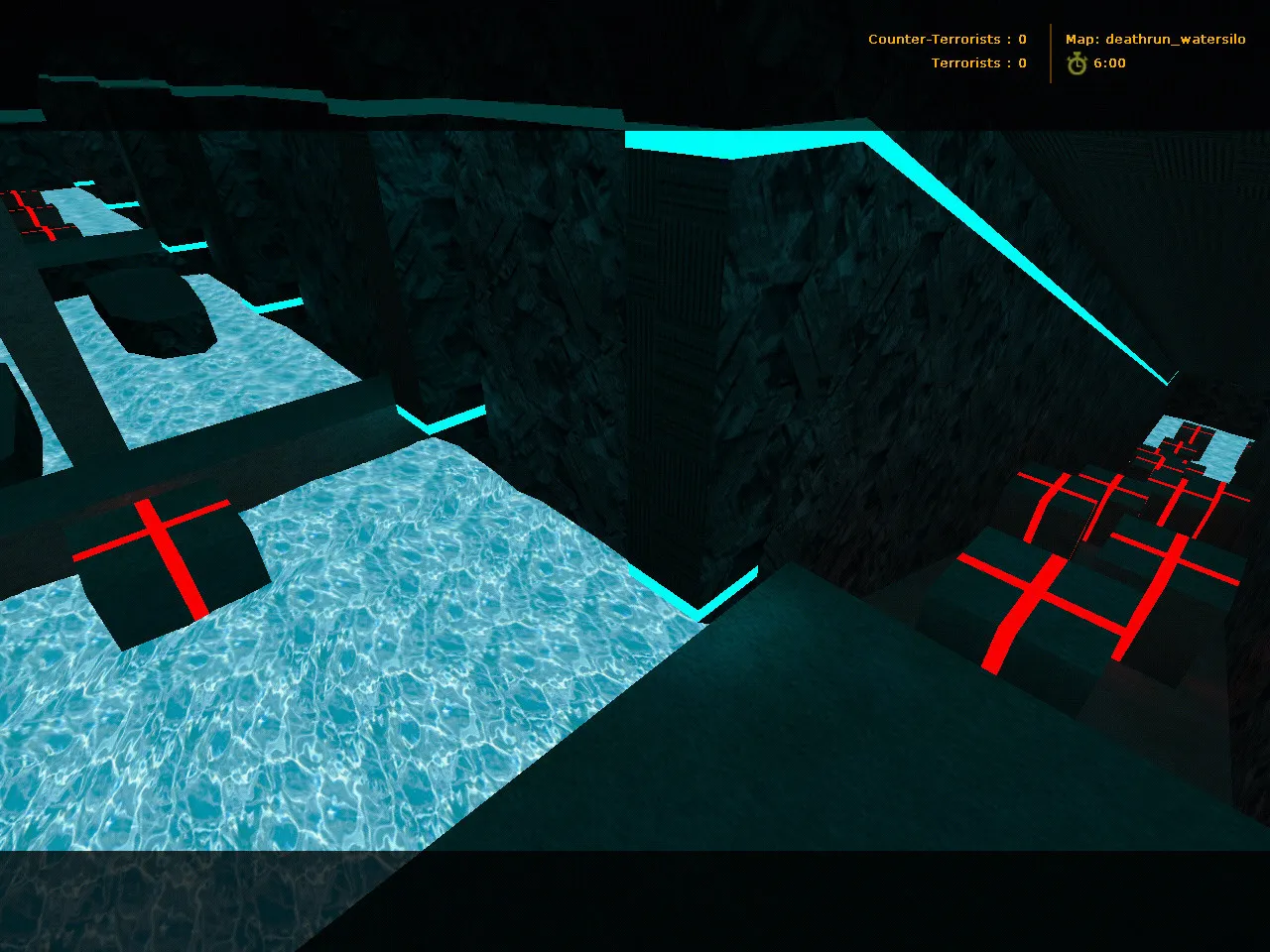 Скриншот  deathrun_watersilo для CS 1.6: карта deathrun, точки, ловушки и тактика заходов
