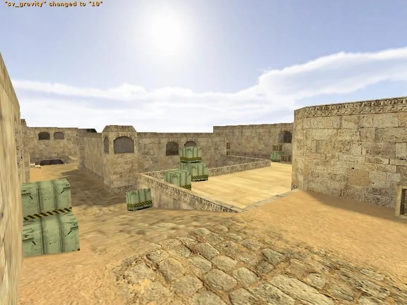 Скриншот  Карта de_dust2x2_unlimited для CS 1.6: баланс сторон, точки, .nav для ботов и оптимизация wpoly/epoly
