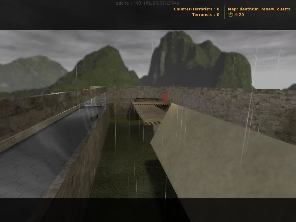 Скриншот  deathrun_renew_quartz для CS 1.6: планировка, точки, боты (.nav), оптимизация и настройка игры