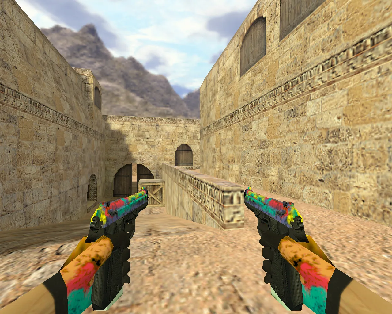 Скриншот Модель «Dual Elites Цветные» для CS 1.6 - Качественная текстура и анимация