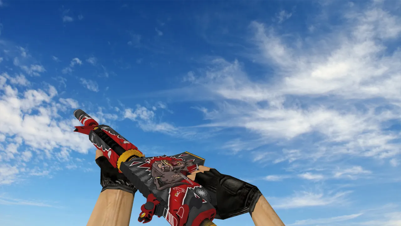 Скриншот v_m4a1 Модель «M4A4 Beast Project» для CS 1.6: анимация осмотра, звуки, качество текстур