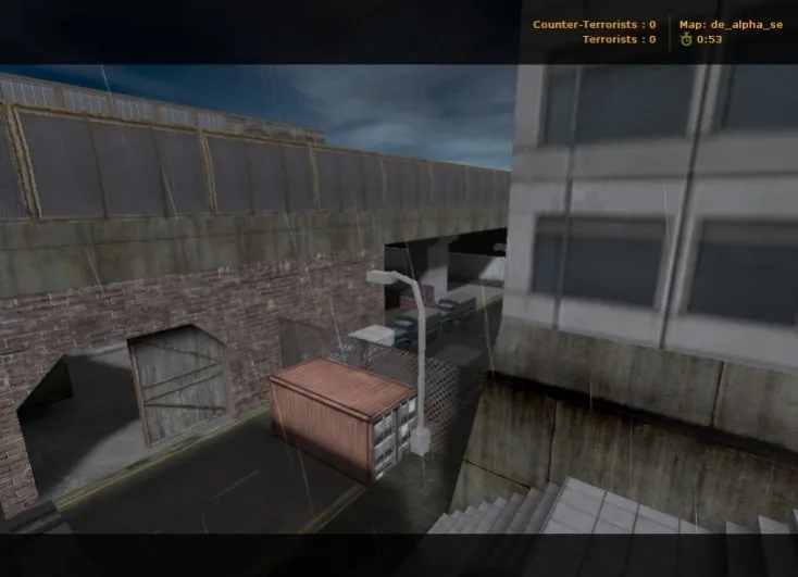 Скриншот de_alpha_se — DE карта для CS 1.6: тактика за CT/T, точки, .nav и оптимизация