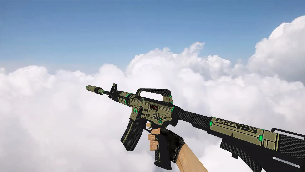 Скриншот Модель M4A1 Cyber v_ для CS 1.6: звуки, анимация осмотра, качество текстур и точный вид в игре