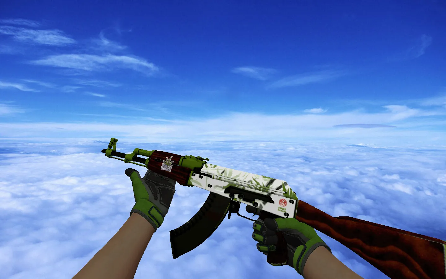 Скриншот Пак скинов с ★ Перчатками спецназа | Изумрудная сеть для CS 1.6: АК-47, AWP, Deagle, Glock, M4A4, USP-S, керамбит и анимации