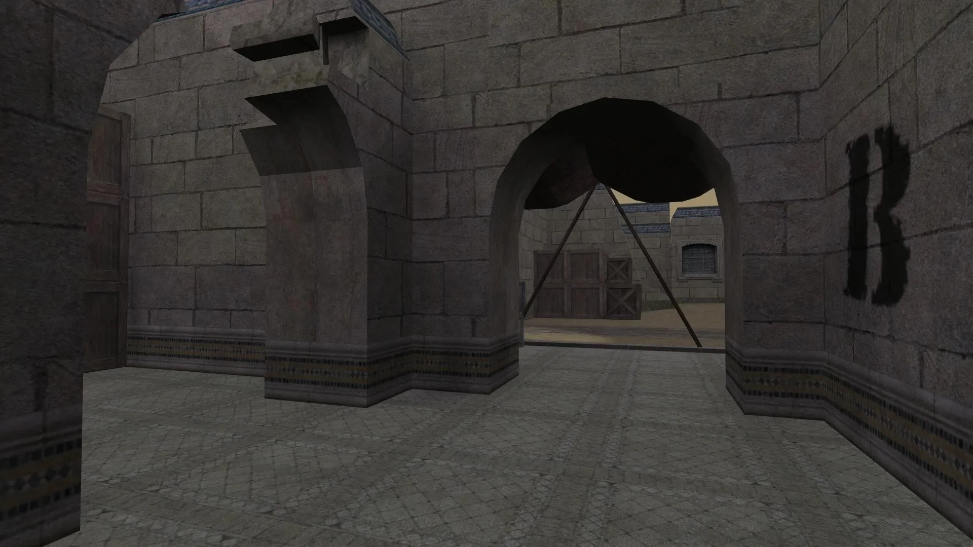 Скриншот  Карта de_dust_xbox для CS 1.6: точки, маршруты, .nav для ботов и оптимизация wpoly/epoly