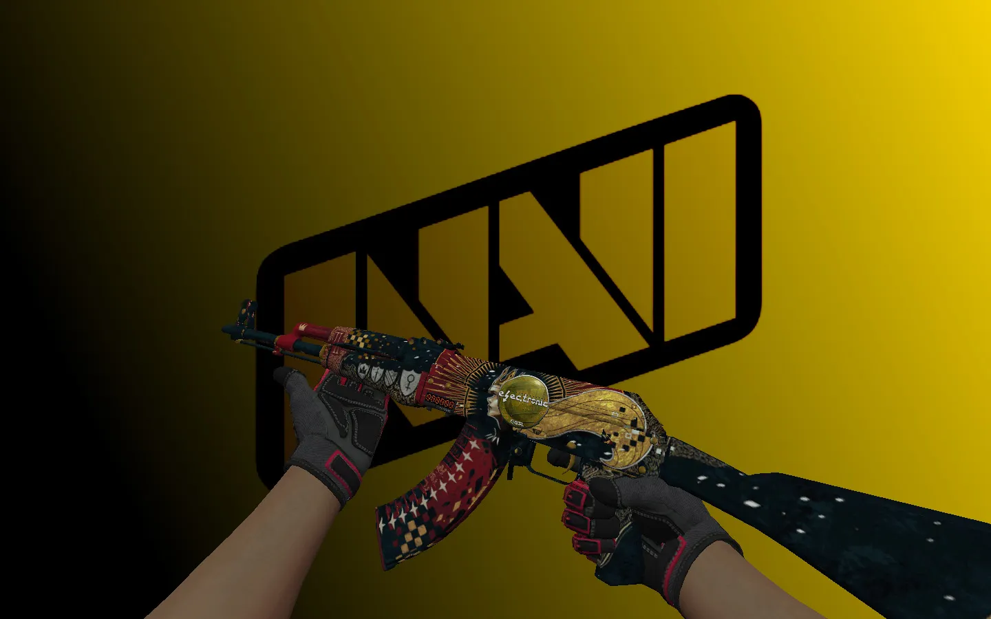 Скриншот electronic Inventory для CS 1.6: пак моделей оружия и перчаток Natus Vincere Денис electronic, с осмотром и звуками USP-S