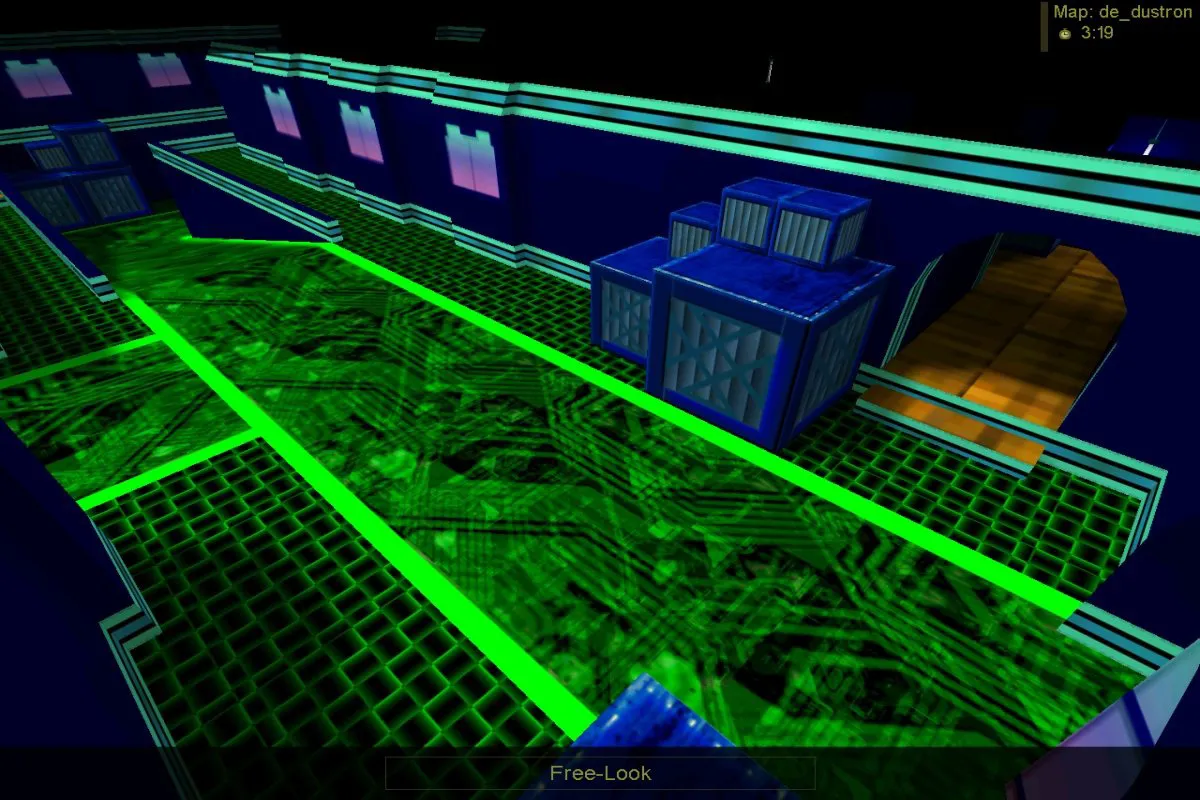 Скриншот  Карта de_dustron для CS 1.6: точки, .nav для ботов, оптимизация wpoly/epoly и баланс сторон