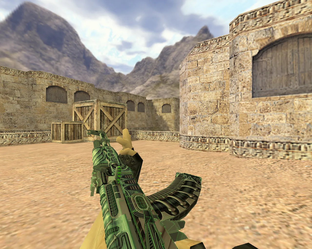 Скриншот Модель «АК-47 Ксеноморф» v_ / p_ / w_ для CS 1.6: звуки, анимация осмотра, текстуры