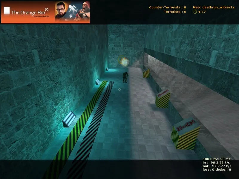 Скриншот  deathrun_witsbricks для CS 1.6: карта deathrun, баланс сторон, тактики за TR/CT и быстрый вход без вирусов