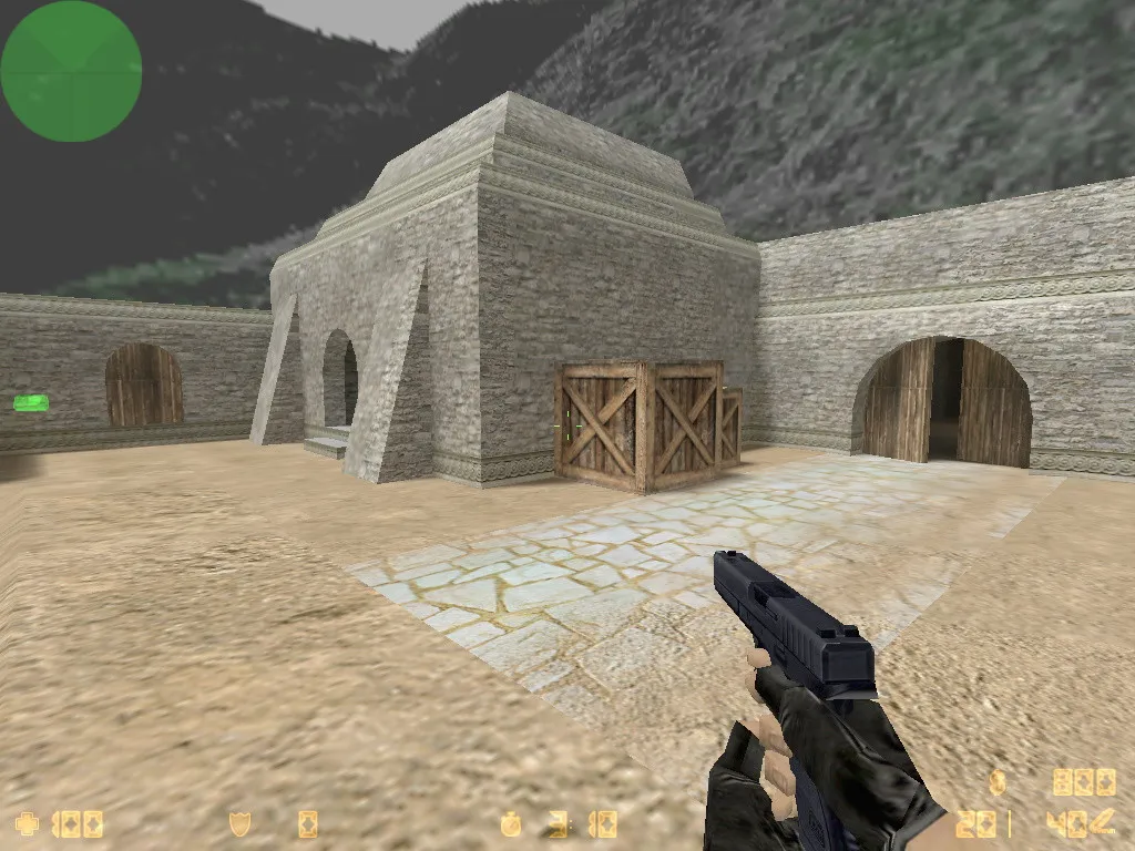 Скриншот  Карта de_aztec_assault для CS 1.6: точки, маршруты, .nav для ботов и оптимизация wpoly/epoly