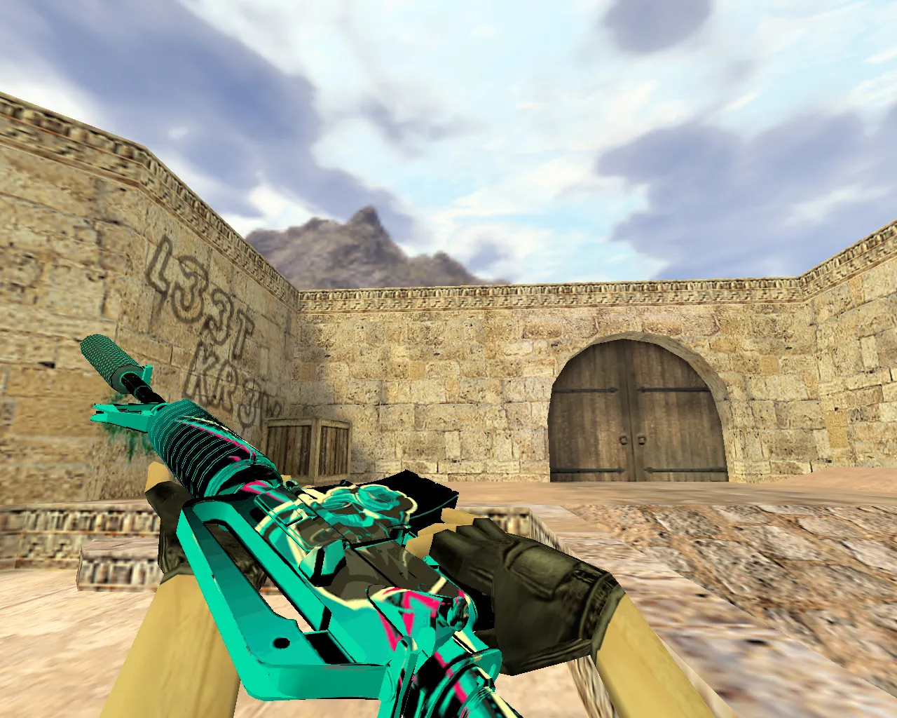 Скриншот Модель v_m4a1 «М4А1 Вандал» для CS 1.6: p_ и w_ версии, звуки, анимация осмотра, текстуры