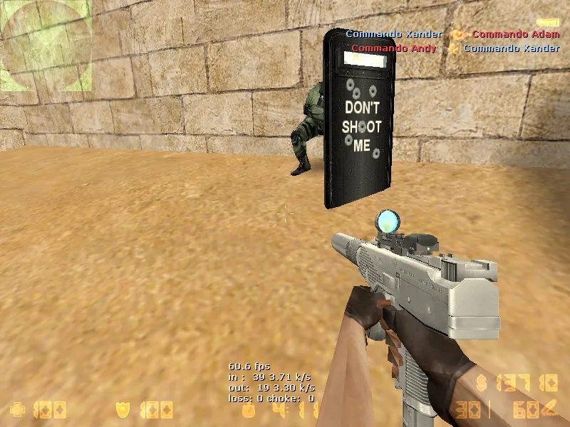 Скриншот Модель «Black and Silver Riot Shields» (v_, p_, w_) для CS 1.6: текстуры 1024x1024, анимация осмотра и звуки